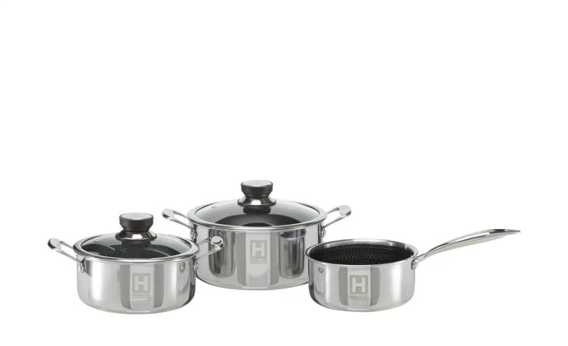 Hensslers Topfset   ¦ silber ¦ Edelstahl ¦ Maße (cm): B: 36 H: 22 Töpfe & Pfannen & Zubehör > Topf und Pfannen-Sets - Höffner