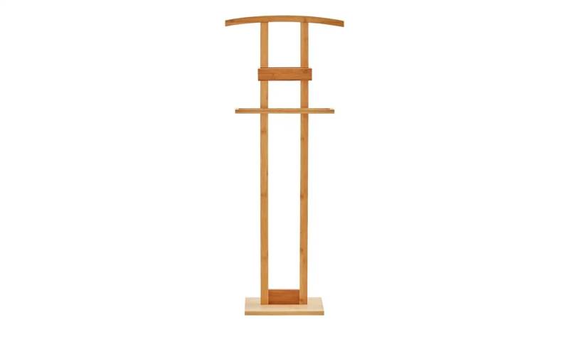 Herrendiener mit Ablage   ¦ holzfarben ¦ Massivholz ¦ Maße (cm): B: 44,5 H: 112,5 T: 22.0 Garderoben & Kleiderstangen > Herrendiener - Möbel Kraft