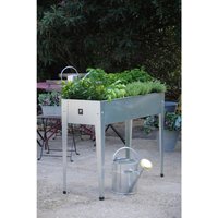 Herstera Garden Hochbeet Urban silber Metall B/H/L: ca. 40x84x100 cm von Herstera Garden