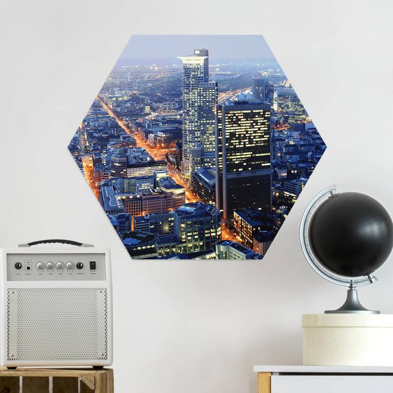 Hexagon-Alu-Dibond Bild Frankfurt