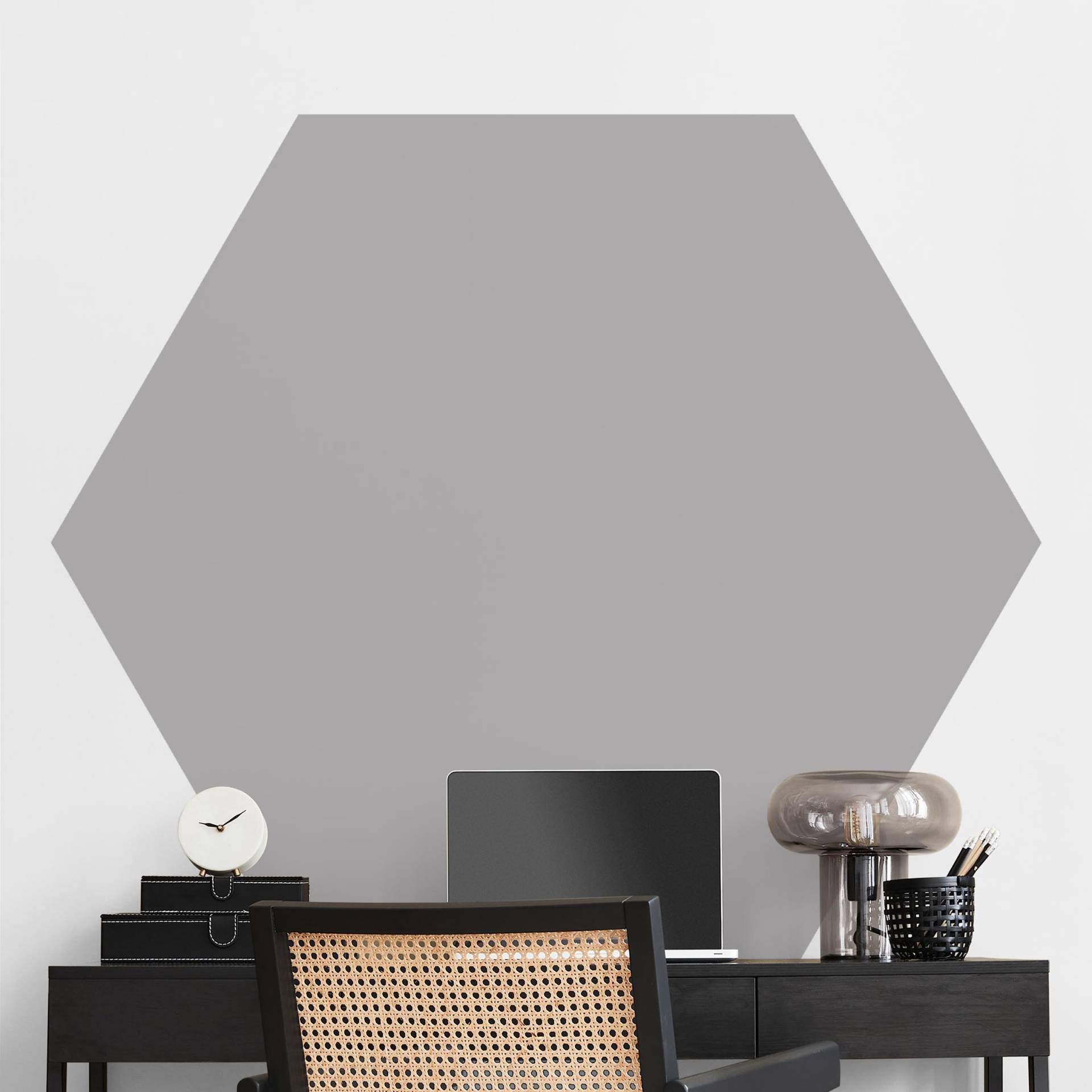 Hexagon Fototapete selbstklebend Achatgrau Hexagon Fototapete selbstklebend Achatgrau