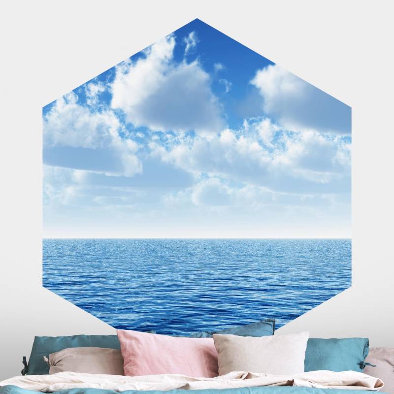 Hexagon Fototapete selbstklebend Shining Ocean
