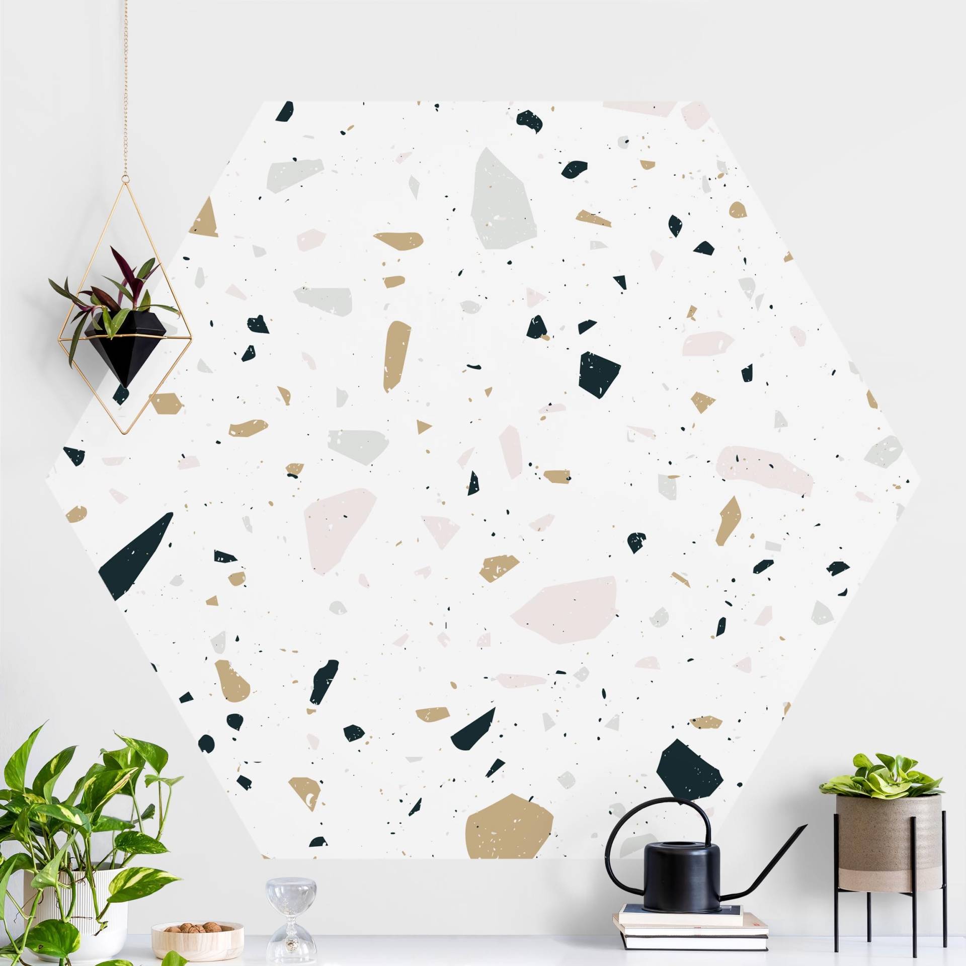 Hexagon Mustertapete Terrazzo Muster San Remo