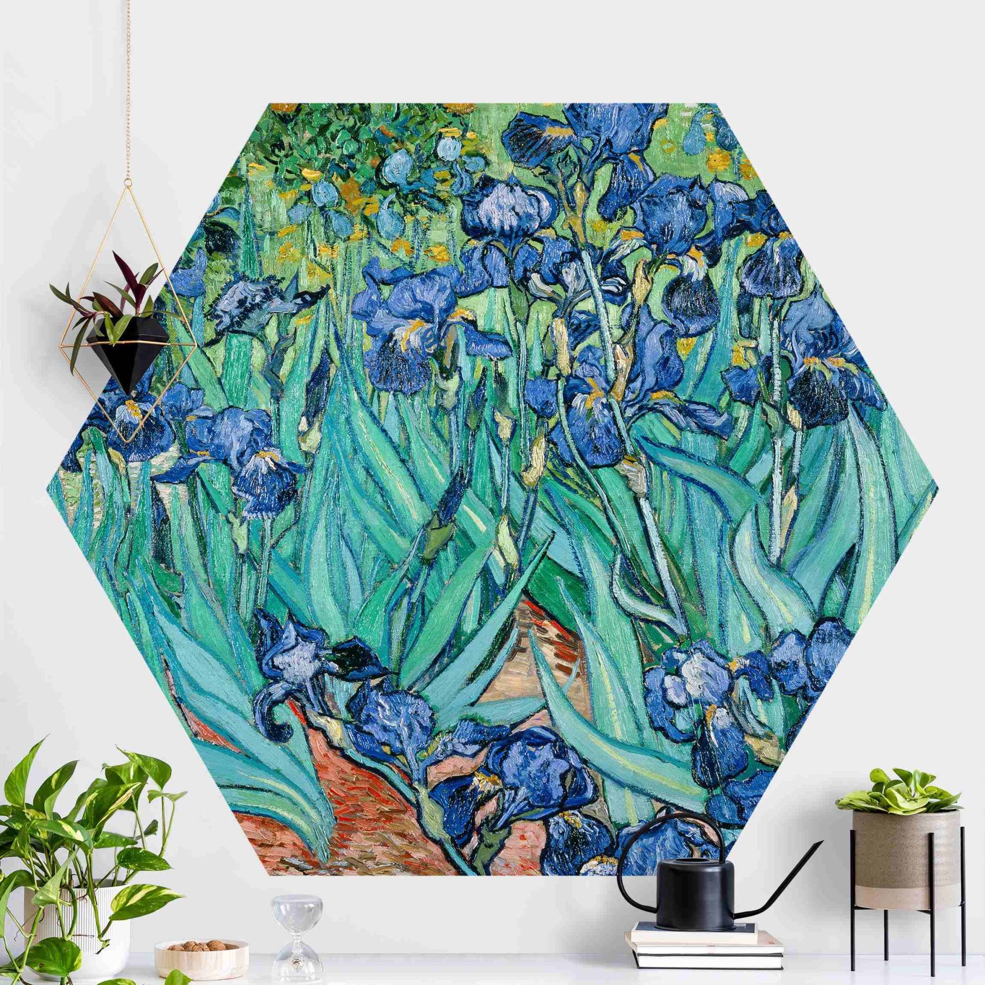 Hexagon Fototapete Vincent van Gogh - Iris