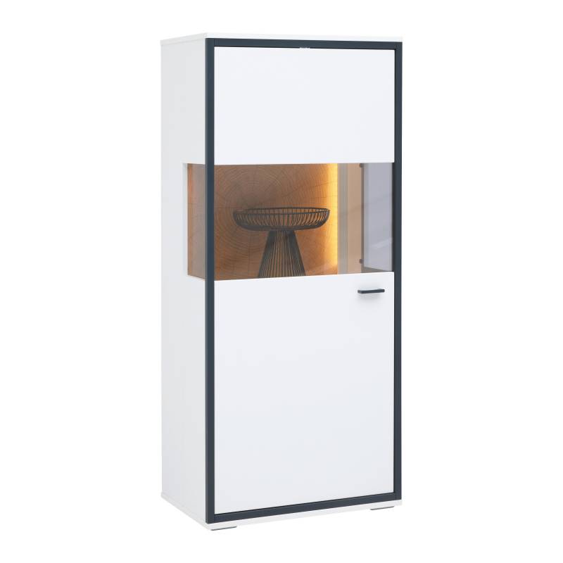Highboard Florenz Schwarz/Weiß/Eiche Artisan