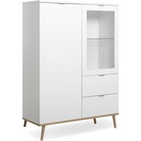 Highboard GOETEBORG 53 von Finori Weiß / Sonoma Eiche