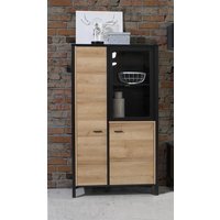 Highboard HIGH ROCK von Forte schwarz/braun
