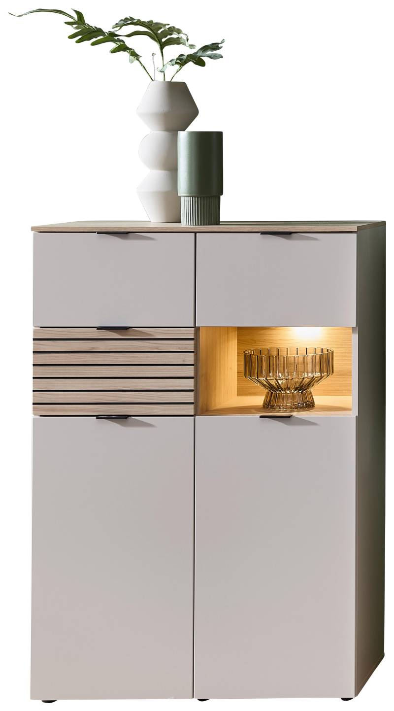 Highboard Memphis Eichefarben/Kaschmir