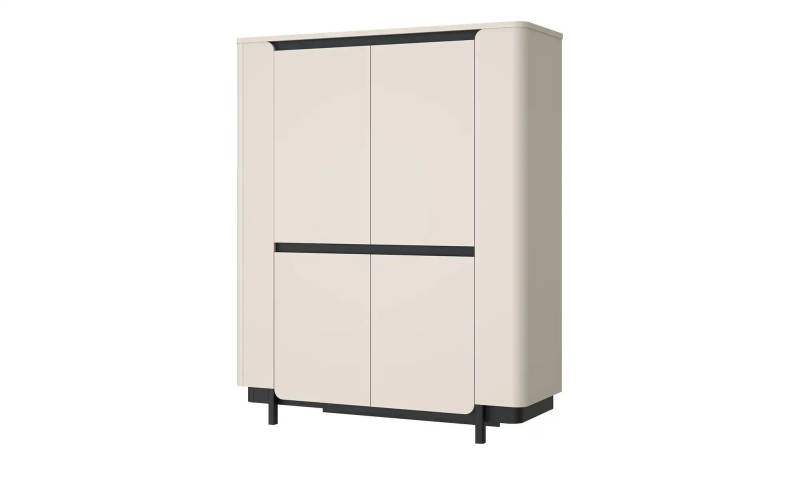 Highboard Softclose  ¦ beige ¦ Maße (cm): B: 130,3 H: 161,1 T: 44.8 Kommoden & Sideboards > Highboards - Möbel Kraft