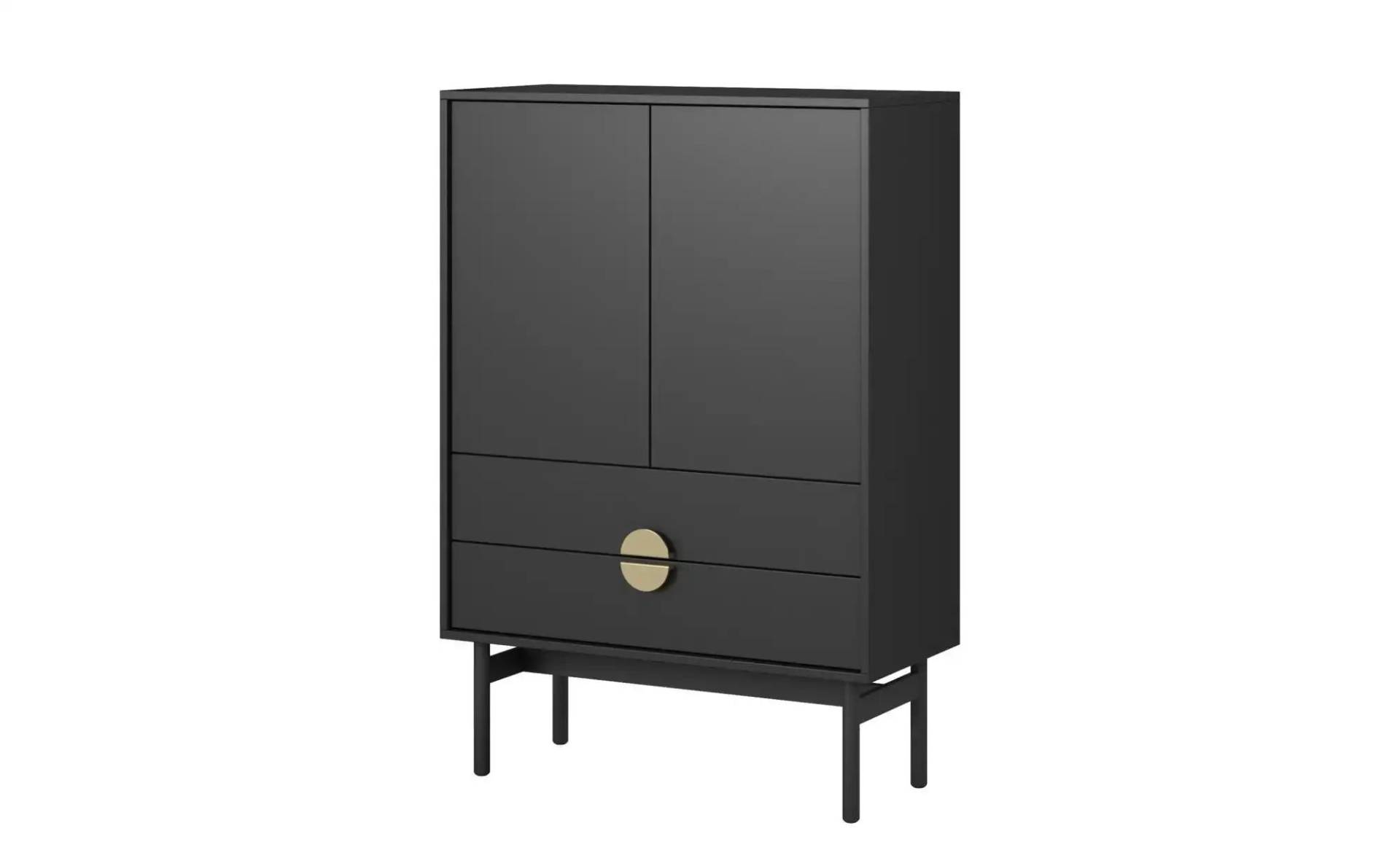 Highboard  Stoon ¦ schwarz ¦ Maße (cm): B: 85,5 H: 123,7 Kommoden & Sideboards > Sideboards - Höffner