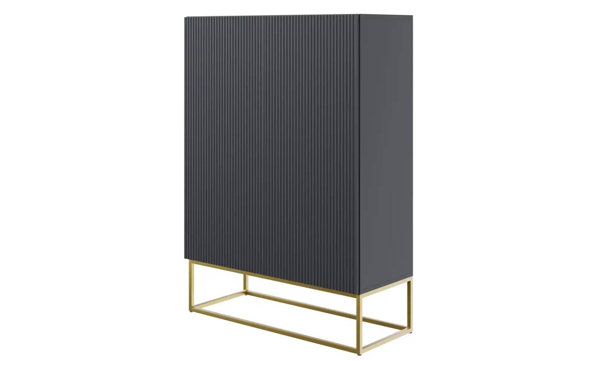 Highboard  Veldio ¦ schwarz ¦ Maße (cm): B: 90 H: 125 Kommoden & Sideboards > Highboards - Höffner
