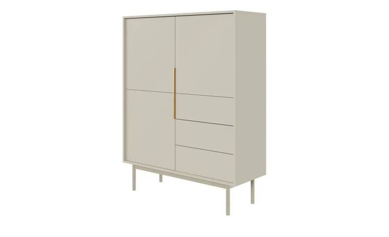 Highboard   ¦ beige ¦ Maße (cm): B: 104 H: 139,5 T: 39.0 Kommoden & Sideboards > Highboards - Möbel Kraft