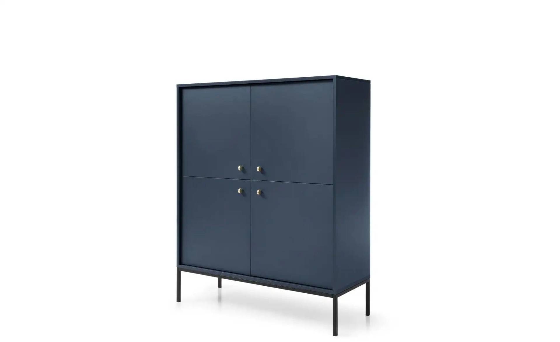 Highboard   ¦ blau ¦ Maße (cm): B: 103,5 H: 125,5 Kommoden & Sideboards > Highboards - Möbel Kraft