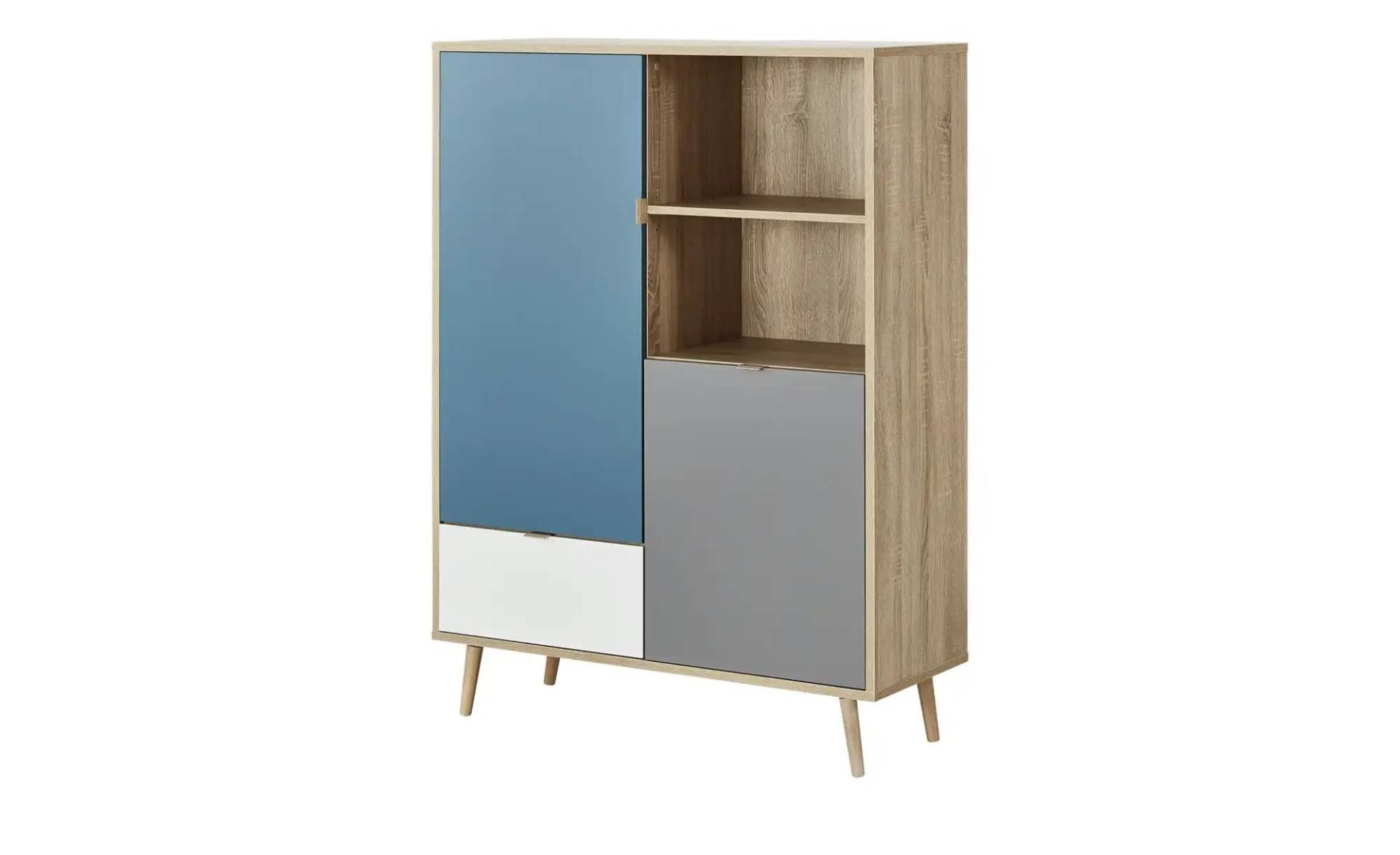 Highboard   ¦ blau ¦ Maße (cm): B: 103 H: 139 T: 40.0 Kommoden & Sideboards > Highboards - Möbel Kraft