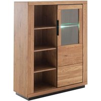 Highboard ca. 142 cm hoch Wildeiche Massiv Geölt