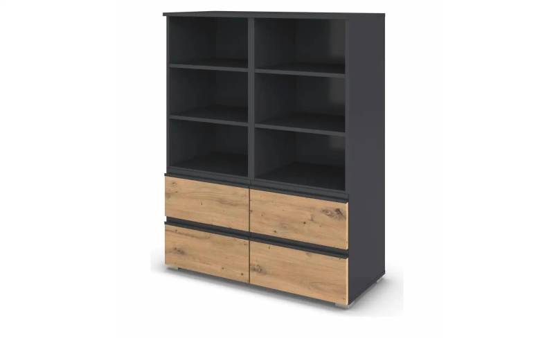 Highboard   ¦ grau ¦ Maße (cm): B: 93 H: 119 Kommoden & Sideboards > Highboards - Möbel Kraft