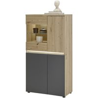 Highboard inkl. Beleuchtung LILLE von Bega HBZ Artisan Eiche/ Anthrazit