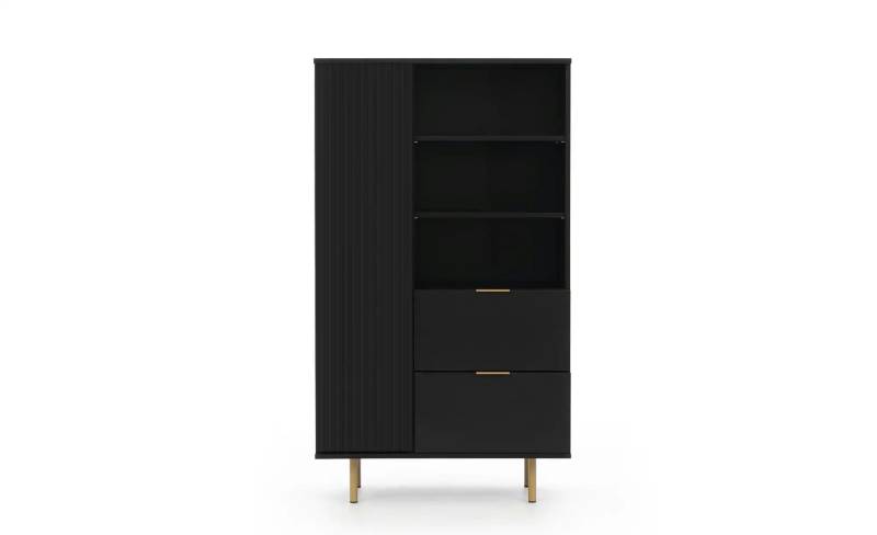 Highboard   ¦ schwarz ¦ Maße (cm): B: 80 H: 140 Kommoden & Sideboards > Highboards - Möbel Kraft