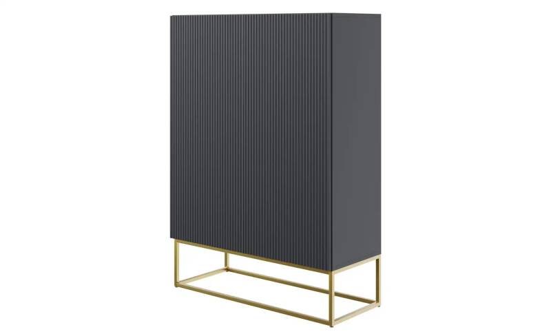 Selsey Highboard   ¦ schwarz ¦ Maße (cm): B: 90 H: 125 Kommoden & Sideboards > Highboards - Möbel Kraft