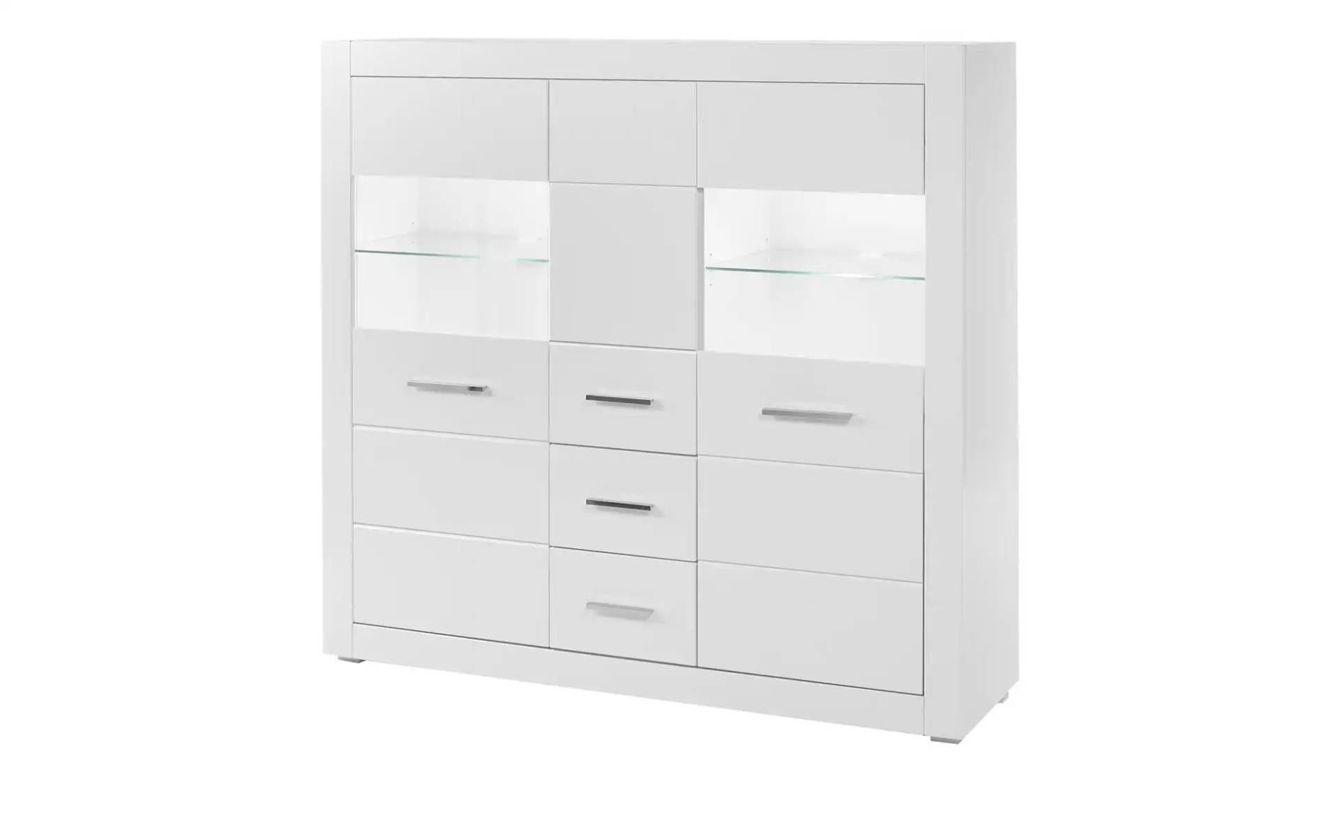 Highboard   ¦ weiß ¦ Maße (cm): B: 149 H: 142 T: 42.0 Kommoden & Sideboards > Highboards - Möbel Kraft