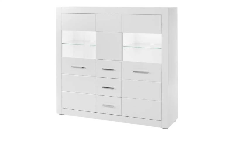 Highboard   ¦ weiß ¦ Maße (cm): B: 149 H: 142 T: 42.0 Kommoden & Sideboards > Highboards - Möbel Kraft