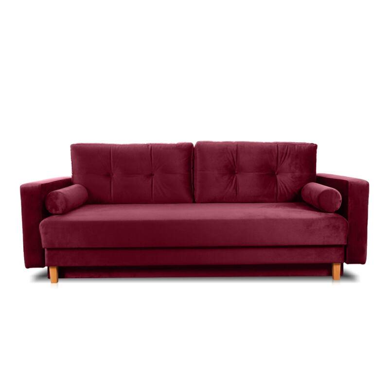 Hochertiges Sofa mit Schlaffunktion Landhaus Weinrot