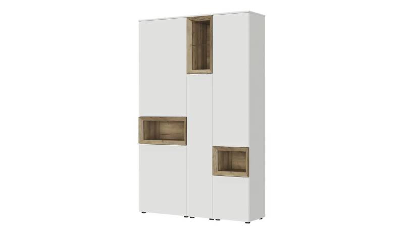 Hochschrank  Case ¦ weiß ¦ Maße (cm): B: 131 H: 206 T: 38.0 Kommoden & Sideboards > Vitrinen - Möbel Kraft
