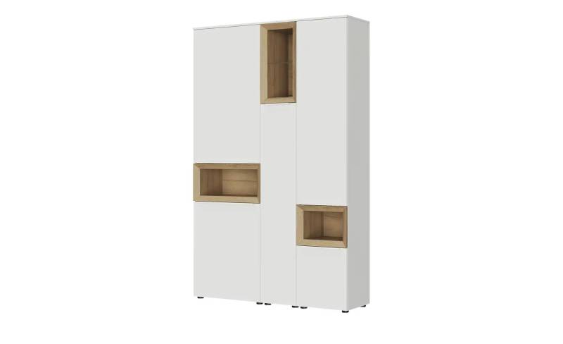 Hochschrank  Case ¦ weiß ¦ Maße (cm): B: 131 H: 206 T: 38.0 Kommoden & Sideboards > Vitrinen - Möbel Kraft