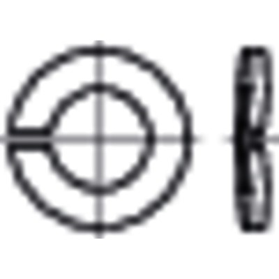 Hochspann-Federringe DIN 128 Form A Federstahl feuerverzinkt für M10 von Nobrand