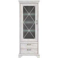 Hochvitrine Kashmir L/R inkl. Beleuchtung Pinia Weiß