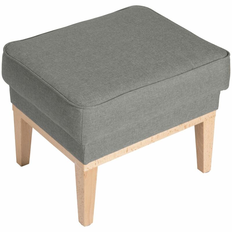 Hocker Angelo Flachgewebe hellgrau Hocker Angelo Flachgewebe hellgrau