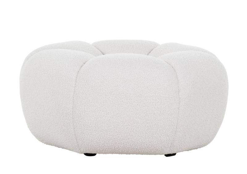 Hocker  ca. B78 H39 T78 cm in Stoff 306/55 weiß