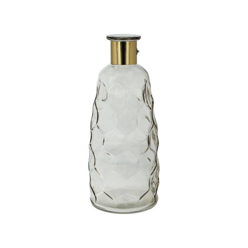 Hohe Glasvase grau Golden Smoke - 30,5 cm