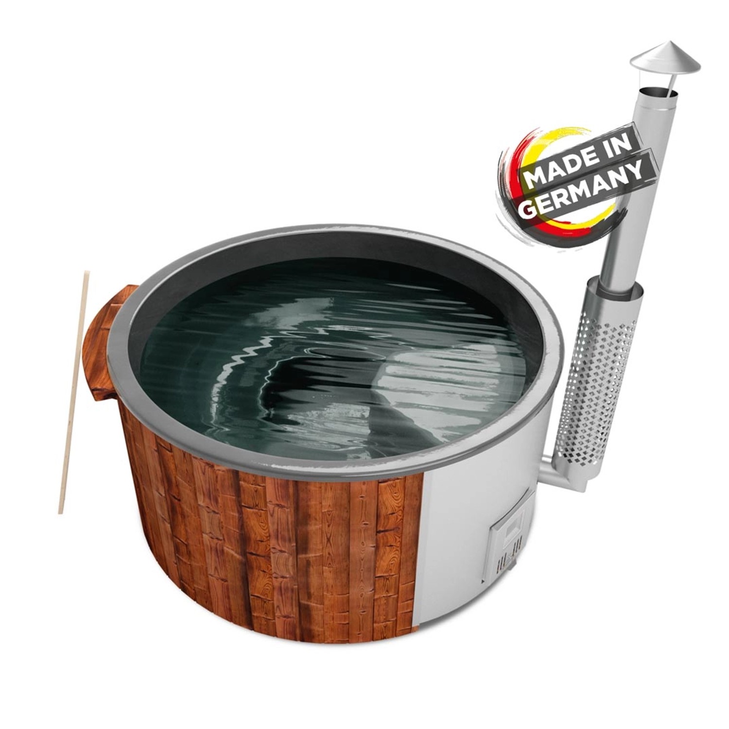 Holzklusiv Hot Tub Saphir 200 Thermoholz Basic Wanne Anthrazit