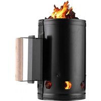 Holzkohle-Anzündkamin für BBQ, Holzkohlegrill, Briketts, Holzkohle-Anzündkamin zum Grillen, Kochen im Freien, Zubehör für Holzkohlekanister