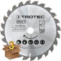 Holzkreissägeblätter-Set Ø 150 mm (24 Zähne), 3-teilig von Trotec