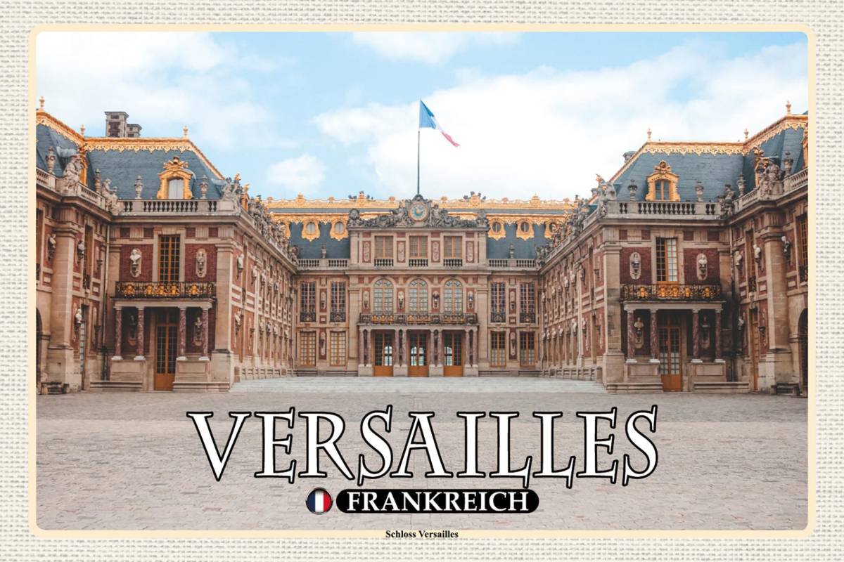 Holzschild 18x12 cm - Versailles Frankreich Schloss Versailles