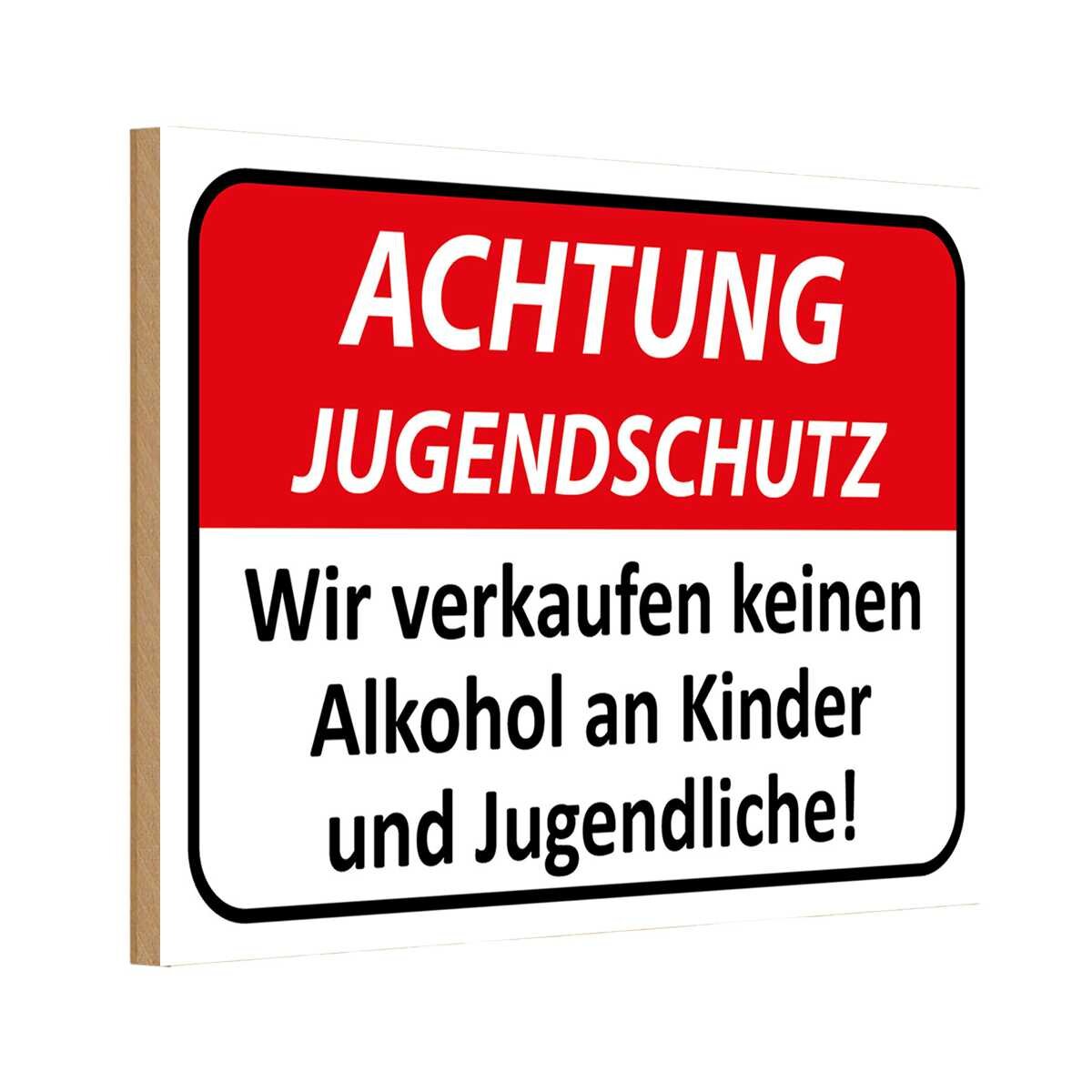 Holzschild 20x30 cm Warnschild Hinweisschild Achtung Jugendschutz Holzschild 20x30 cm Warnschild Hinweisschild Achtung Jugendschutz