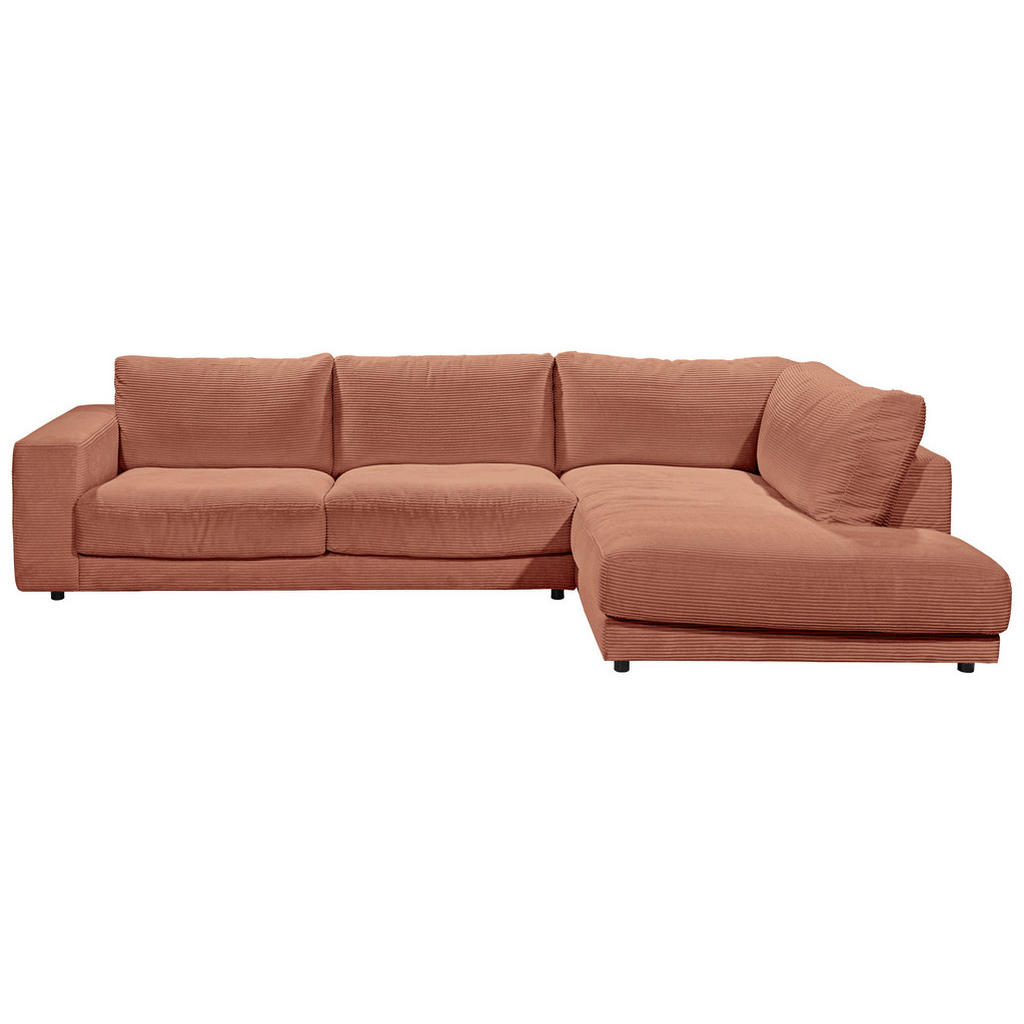 Hom`in Ecksofa, Rost, Textil, 4-Sitzer, Füllung: Schaumstoff, Federn, Ottomane rechts, L-Form, 325x224 cm, Blauer Engel, Goldenes M, Oeko-Tex® Standard 100, DGM-Klimapakt, Typenauswahl, Stoffauswahl, planbar, seitenverkehrt erhältlich, Hocker erhältlich, Wohnzimmer, Sofas & Couches, Wohnlandschaften, Ecksofas von Hom`in