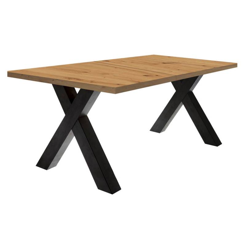 Hom`in ESSTISCH Schwarz, Eiche Artisan