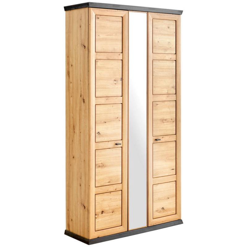 Hom`in GARDEROBENSCHRANK Schwarz, Eiche Artisan