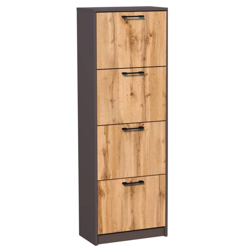 Home Collective SCHUHSCHRANK Graphit, Eiche