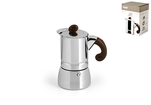 Home Lili Caffè Oro Kaffeemaschine zu 2 Tassen, Edelstahl von Home