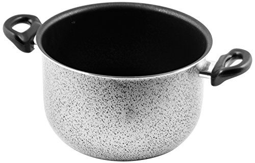 Home Salt N'Pepper Antihaftpfanne, Aluminium, 17 Liter, Schwarz/Grau, 24 cm von HOME