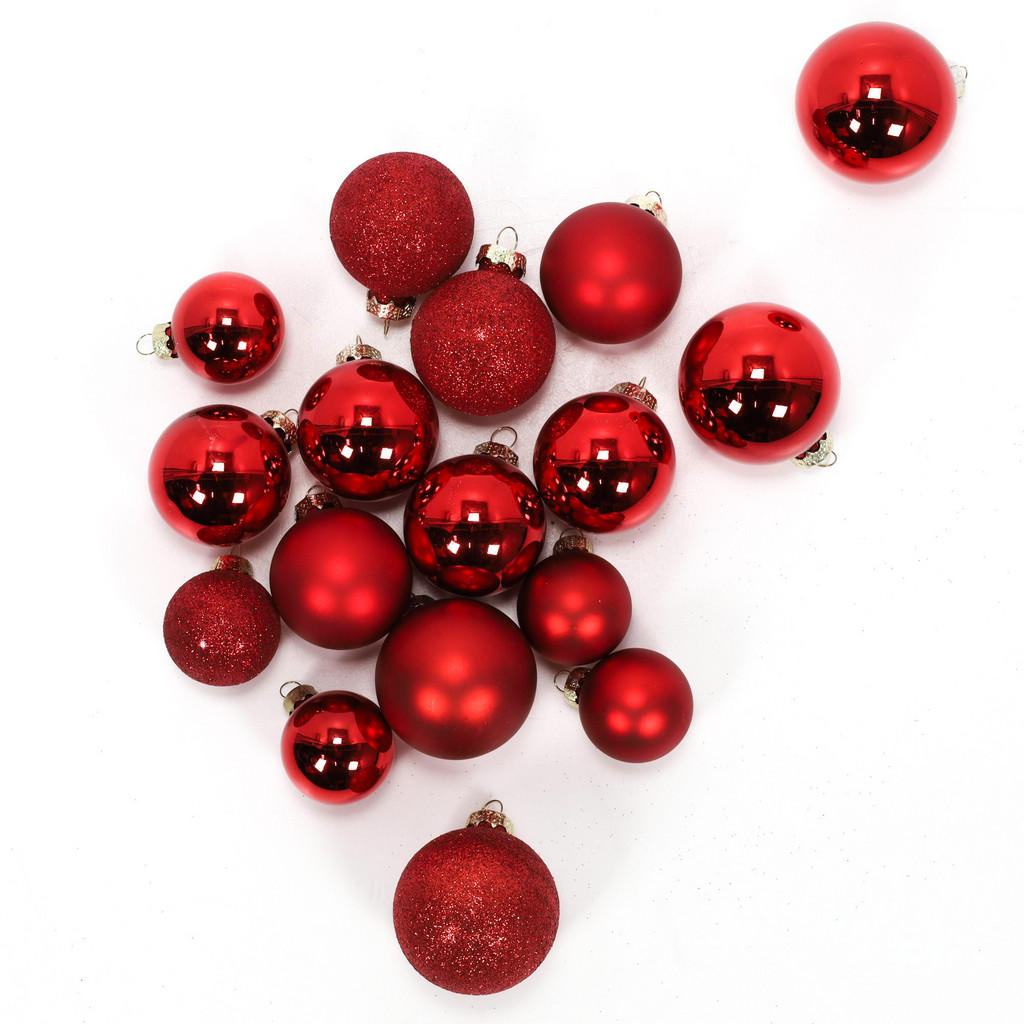 Home Styling Collection Glaskugeln, Rot, Glas, 13x26.5x26.5 cm, Dekoration, Weihnachtsdekoration, Weihnachtsbaumschmuck, Weihnachtskugeln von Home Styling Collection