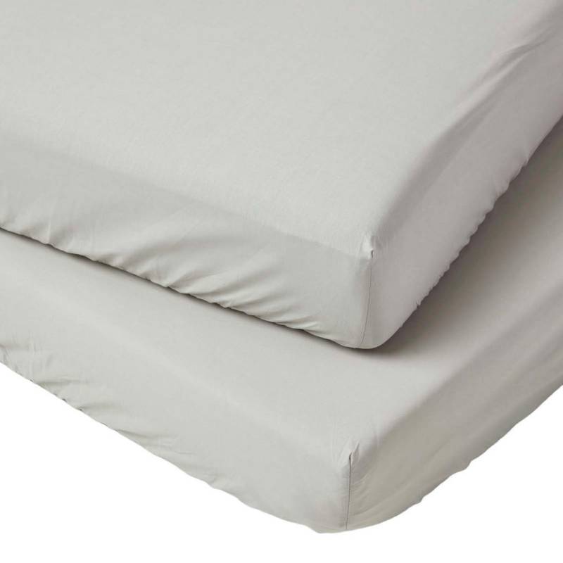 Homescapes BABY-SPANNBETTLAKEN Grau