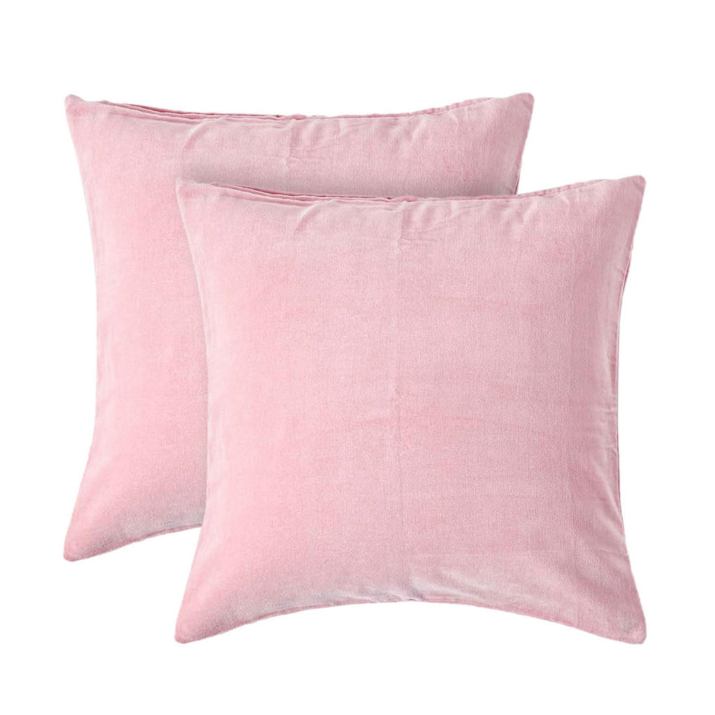 Homescapes Kissenhüllen, Rosa, Textil, Uni, Quadratisch, 40x40 cm, Oeko-Tex®, Wohntextilien, Bezüge, Kissenbezüge Homescapes Kissenhüllen, Rosa, Textil, Uni, Quadratisch, 40x40 cm, Oeko-Tex®, Wohntextilien, Bezüge, Kissenbezüge von Homescapes