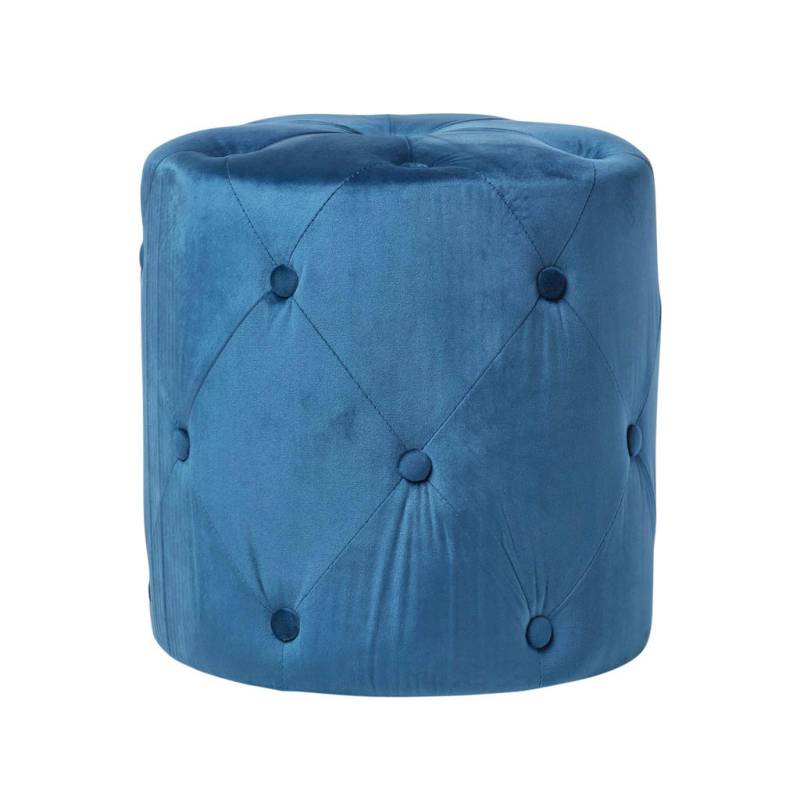 Homescapes SAMT-POUF Dunkelblau