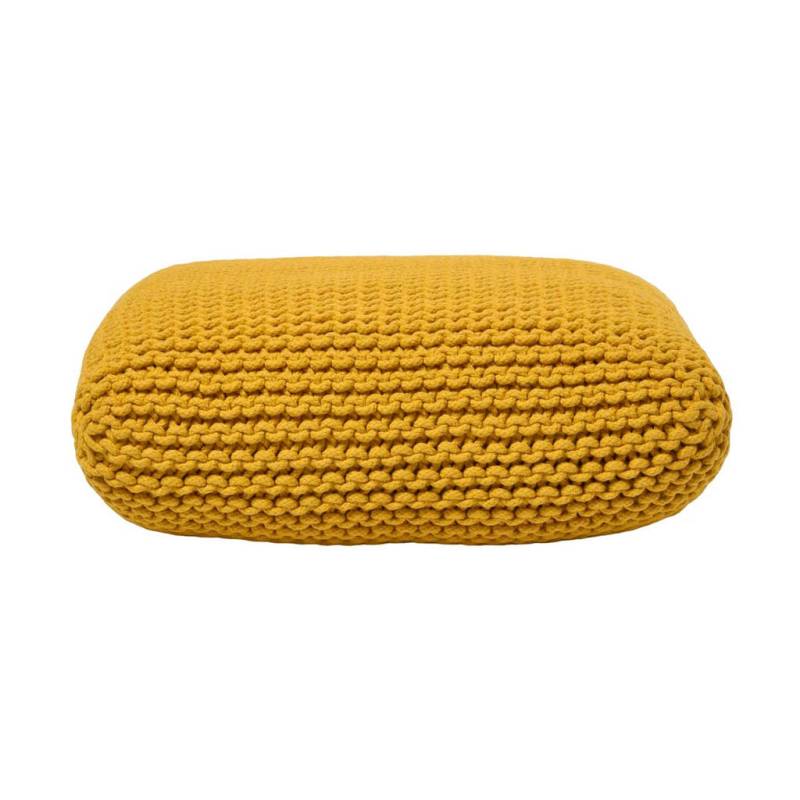 Homescapes STRICK-POUF Gelb