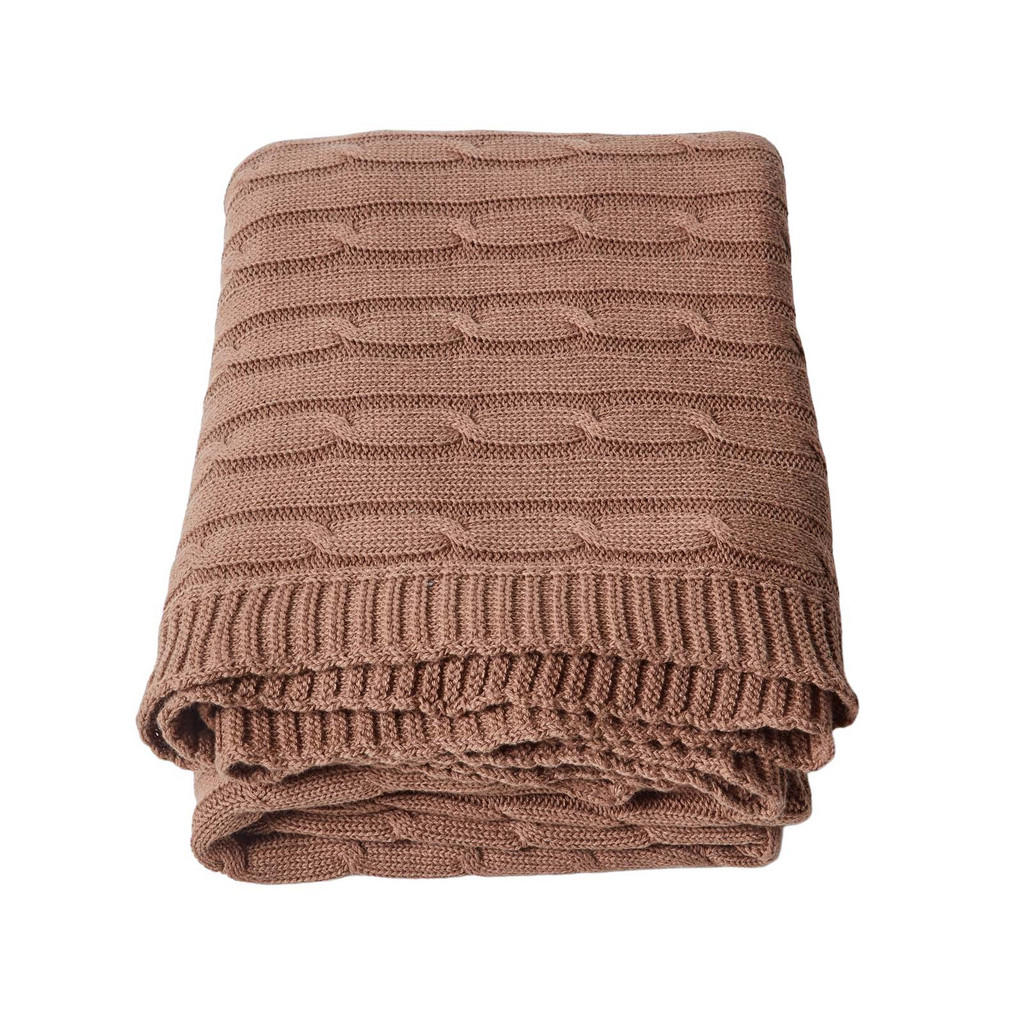 Homescapes STRICKDECKE Braun